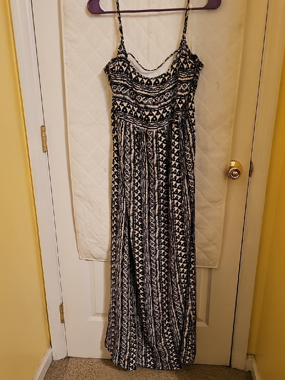 Full Tilt Black and White Printed Maxi Dress